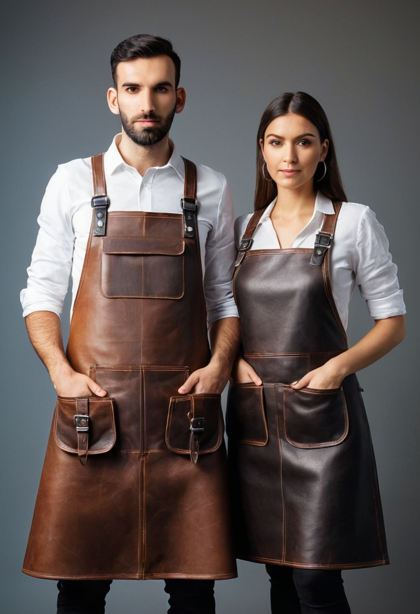 Bar Duo Leather Aprons