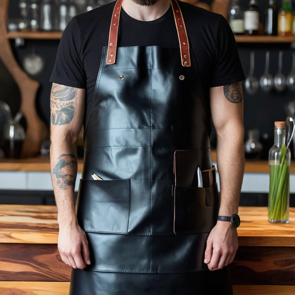 Black Art Leather Apron