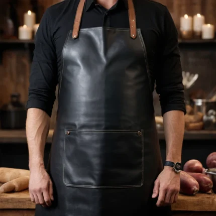 Black Carver Leather Apron