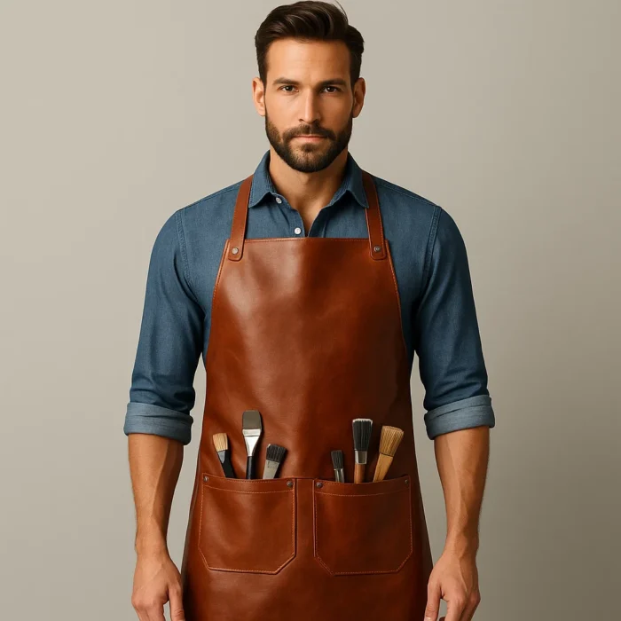 Leather Artistry Apron | Brown Painter Leather Apron in USA