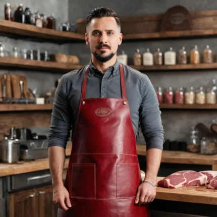 Classic Red Butchery Apron