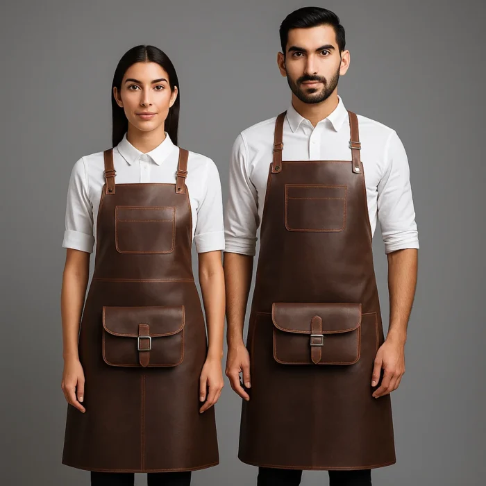 Bar Leather Apron | Duo Serve Leather Aprons in United States