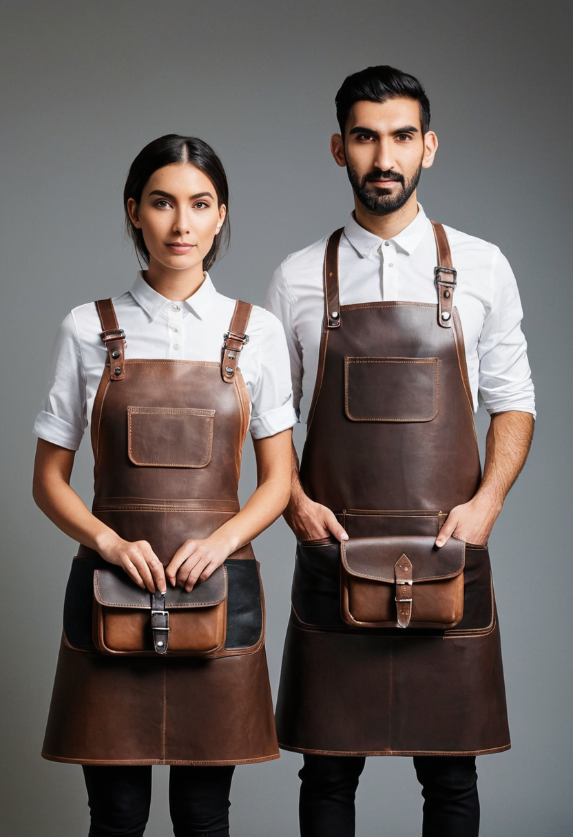 Duo Serve Leather Aprons