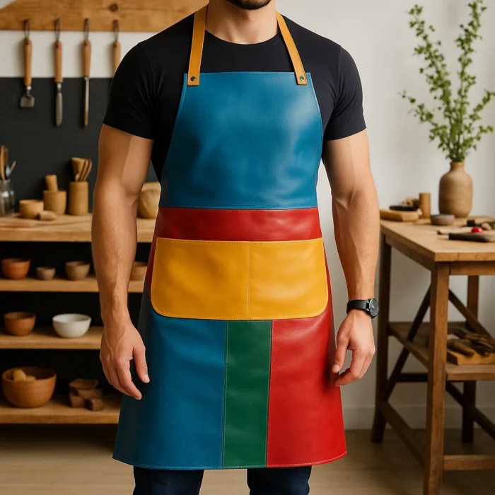 Leather Artistry Apron | Modern Artist Leather Apron(Multi-Color) in USA