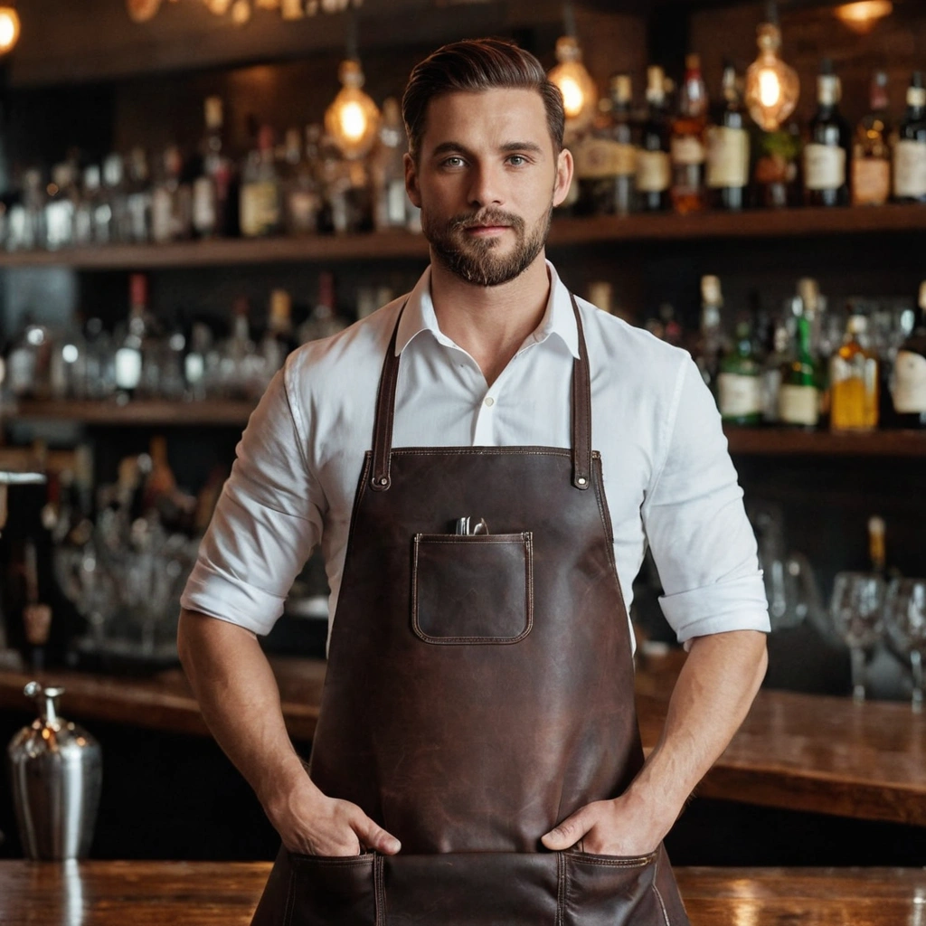 Rustic Brown Cafe Crew Apron