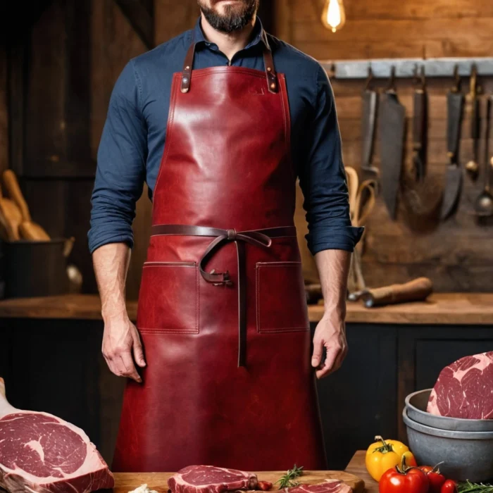 Rustic Red Meat Apron