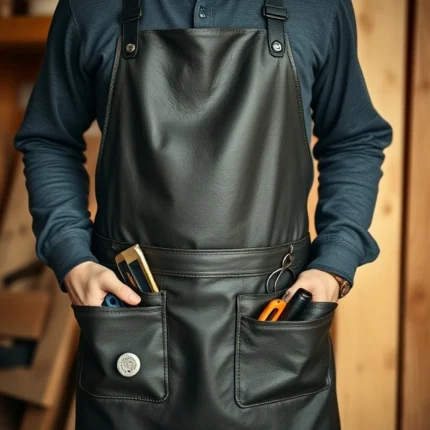 Charcoal Leather Tool-Apron