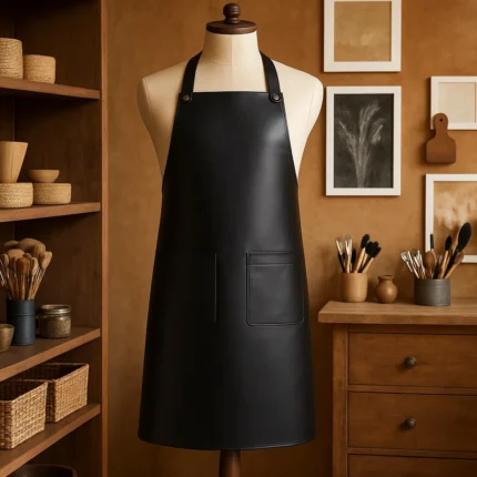 Leather Artistry Aprons | Mastro Black Apron in United States